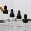 Botella de aceite esencial Spot de 1 ml, 2 ml, 4 ml, 3 ml y 5 ml, frasco con tapa de rosca y gotero transparente.