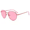 Gafas de Sol Clásicas Redondas Estilo Europeo y Americano, Modernas y Versátiles para Fotografía Callejera, Protección Solar, Unisex, Gafas de Sol Metálicas al por Mayor