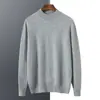 Suéter de Cachemira de Cuello Alto Nuevo para Otoño e Invierno Suéter de Lana Grueso Cálido para Hombre Capa Base Invierno Suéter de Cachemira de Cabra para Hombre