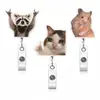 Conjunto de 3 Peças Transfronteiriço Profissional Glitter Acrílico Divertido Porta-Crachá Retrátil Clipe de Identificação