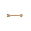 2025 Transfronterizo Nuevo Oro Rosa Acrílico Transparente Shambhala Barra para Piercing en la Lengua Anillo para Pezón Joyería para Piercing Corporal