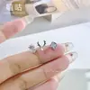 Xigu E2531 Aretes para Perforación de Oreja de Plata S999 Completa Ciervo Pendientes de Otoño e Invierno Pendientes de Zirconia Copo de Nieve 2025 Nuevo Estilo para Mujer