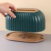Caixa de Lenços para Mesa Estilo Levemente Luxuoso, Caixa de Lenços para Sala de Estar de Hotel com Mecanismo de Mola, Caixa de Lenços Listrada com Mola