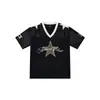Camiseta Deportiva Transpirable de Secado Rápido para Hombre Estilo Casual 2026 Verano Estrellas Estampado de Leopardo Nuevo Top Casual de Moda