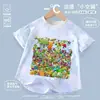 Plantas vs.. Conjunto de Verano Zombies Malla Deportiva Infantil Nueva Camiseta de Secado Rápido para Niños y Niñas Transpirable Ropa para Casa