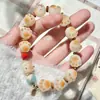 Pulsera de Gato Lúcido con Cuentas Marca Guofeng Fu Garra de Gato Quemada al Carbón Diseño de Nicho Estudiante Pulsera Linda Joyería de Lujo Ligero