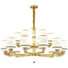 Lustre de sala de estar em estilo chinês novo, estilo chinês, moderno, simples, novo, restaurante, quarto, lâmpada atmosférica, cobre, cor natural, lâmpadas
