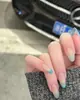 30 Piezas de Puntas Populares de Uñas Artísticas Domésticas, Colección Dulce y Linda de Nudo de Lazo Ojo de Gato Estilo Francés, Puntas de Uñas Portátiles al por Mayor