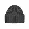 Gorro de Punto Liso con Rayas Verticales para Niños, Gorro de Lana con Puño para Bebé de Otoño e Invierno, Sencillo y Cálido para Niños y Niñas