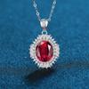 Colgante de zafiro y rubí esmeralda S925, joyería de moda para damas, collares, fabricantes femeninos.