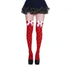 Meias 3/4 para festa de Natal Halloween acessórios de fantasia cosplay Meias meias estampadas suporte geração cabelo
