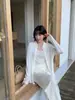 26 Nuevo Estilo Otoño Estilo Perezoso Cárdigan con Solapa Ropa de Punto para Mujer Suelto Botón Estilo Old Money Traje de Tres Piezas Principios de Otoño
