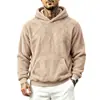 2026 Americana Cruzamento de Fronteira Outono/Inverno Masculina Solta Simples Tendência Versátil Casa Exterior Deslocamento Moletom Peluciado com Capuz