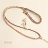 Cordón para Colgante de 2.5 mm Hecho a Mano Trenzado Teñido Degradado Cordón Ruyi para Collar de Jade Hetian Ágata Cristal DIY