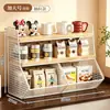 Estante de Exhibición Estante de Almacenamiento de Escritorio Estante para Snacks de Encimera de Mesa de Comedor de Cocina Organizador Multicapa Caja para Bolsitas de Té Soporte para Tazas de Mesa de Centro