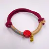 Doze Signos do Zodíaco Pulseiras de Cinábrio Genuíno de Alta Qualidade Tecidas à Mão, Cinábrio de Alto Teor Atacado