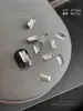 Joyería de Pedrería K9 de Alta Calidad con Parte Trasera Puntiaguda para Uñas, Pedrería Transparente Blanca tipo Caramelo de Roca Deslumbrante, Pedrería Irregular Apilada en Ángulo Recto Largo, Bolas de Pedrería para Uñas al por Mayor