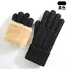 Nuevos Guantes de Pantalla Táctil Transfronterizos para Mujer, Otoño/Invierno Cálidos para Exteriores, Ciclismo, Protección contra el Frío, Guantes de Punto de Cinco Dedos