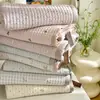 Capa de Cama Dupla Face em Modal Tencel Estilo Desenho Animado Coreano Conjunto de Três Peças com Acolchoado Xadrez de Seda Refrescante para Tatame e Cama de Solteiro