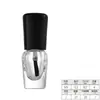 Frasco de vidro redondo transparente para esmalte 3ml Recipiente quadrado para esmalte 10ml Frasco vazio para dividir cola de unha 15ml