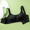 Ropa Interior Fina de Verano para Mujer Pecho Grande Muestra Pequeño Sin Marcas Accesorio de Recolección Superior Bra Chaleco Hermoso Anti-caída
