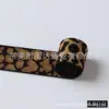 Faixa elástica com estampa de leopardo em tom terroso e jacquard em estoque para uso como faixa de cabeça para perucas Amazon, cós de calças, saias, faixa elástica