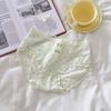 Onda Dulce de Puntos ~ Estilo Japonés Dulce y Suave Encaje Pem Bam Ropa Interior para Mujer Entrepierna de Algodón Transpirable Agradable para la Piel Pantalones de Cintura Media sin Marcas