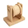 Comedouro rolo de bambu montável DIY para hamster para criar um ambiente divertido, permitindo que os hamsters comam e brinquem ao mesmo tempo, um comedouro rolo de bambu divertido e educativo para hamsters