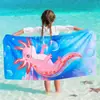 Toalla de playa para niñas con temática de sirena transfronteriza, toalla decorativa de baño para natación, toalla deportiva de microfibra, directo del fabricante