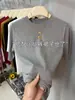Camiseta elegante para mujer, de un solo hombro, con cuello mao pequeño y manga de tres cuartos, capa base versátil de color liso, elegante top interior de manga corta