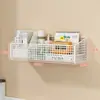 Estante de almacenamiento de pared para dormitorio de estudiantes, estante colgante adhesivo para dormitorio, organizador de pared para mesita de noche/sobre cama, cesta colgante sin perforaciones