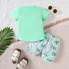 Traje de Verano para Niños, Estilo Casual de Playa, Traje de Manga Corta con Cuello Redondo para Niños Pequeños, Suministro Exclusivo Transfronterizo para Trajes de Niños