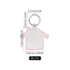 Llavero Recubierto de Acrílico en Blanco para Transferencia de Calor Consumibles Souvenir DIY Colgante de Metal Colgante de Sublimación