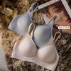5517 Jelly Fixed Cup Hollow Látex Roupa Interior Sem Costura Mulheres Peito Pequeno Push-up Respirável Suporte Macio Sutiã Confortável