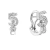 Nuevos Pendientes de Botón Dorados Pequeños en Forma de V Estilo Chanel de Alta Versión con Pendientes Clásicos Versátiles de Diamante Completo Número 5 para Mujer