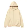 Sudadera con capucha y cremallera, cárdigan y sudadera unisex para exportación a Europa y EE. UU., color liso, otoño/invierno, forro polar, corte holgado