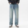 Talla grande Hombres Otoño Nuevo Estilo Americano High Street Jeans Hombres Sueltos Talla Grande Nostálgicos Retro Pantalones Rectos