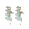 Aretes de Borla de Flor Plateada Estilo Hada, Aretes de Tachuela de Moda Estilo Vacaciones para Mujer, Accesorios para Orejas Frescos y Dulces con un Diseño Único