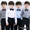 Camisa de manga comprida CUHK para meninos roupas infantis Primavera Camisa infantil listrada de cor sólida formatura 61 roupas de performance geração cabelo