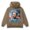 Nova moletom com capuz pesado lavado outono e inverno da Nirvana Cobben para homens e mulheres, moletom pullover moderno para casais de comércio exterior