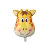 Globo de Película de Aluminio de Animal de Dibujos Animados Cabeza de Animal Pequeño Jirafa Mono Cabeza de Vaca Animal Globo de Decoración de Película de Aluminio