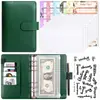 Lindo cuaderno de hojas sueltas con diseño de macarrón, tamaño A6, con cremallera, para ahorrar dinero, con estuche extraíble y diseño de dibujos animados.