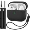 Adecuado para Apple AirPods Pro 3 Tercera Generación Estuche Protector 2022/2023/2025 con Kit de Limpieza Incluido