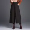 Elegantes y estilosos pantalones de lana de pierna ancha para mujer, nueva colección otoño/invierno 2026, de tiro alto, que cubren la cadera, de pierna recta, sencillos, modernos y casuales