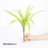 Sensación al tacto hierba persa colgante hojas grandes de helecho decoración de pared simulación pared de fondo de planta verde estilo bosque paisajismo helecho plantas falsas