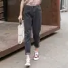 Verano 2020 Nuevo Estilo Coreano Cintura Alta Jeans Sueltos Ropa de Mujer Estudiante Rectos Pierna Ancha Acortados Pantalones Trendy Chic