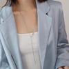 Collar Largo Rectangular Hueco Minimalista de Lujo Yunyao para Mujer Cadena de Suéter Estilo Ins Moda Europea y Americana Tendencia Estilo Influencer