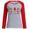 Camiseta Nueva de Pareja para Mujer Amazon LOVE Gnomo Anciano Impresión LOVE Día de San Valentín Raglán Manga Larga Venta al por Mayor