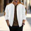 Chaqueta informal de otoño para hombre, de manga larga, con cuello vuelto, bordada en la muñeca y cremallera, para jóvenes.