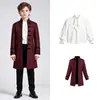 Casaco Formal Europeu e Americano para Meninos de Halloween Cor Sólida Steampunk Retrô Uniforme Gola Alta Roupa Conjunto de Fantasia Cosplay